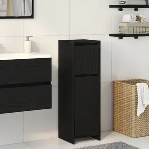 Шкафчик для ванной VidaXL модель 862504 Черный дуб 30x30x95 см