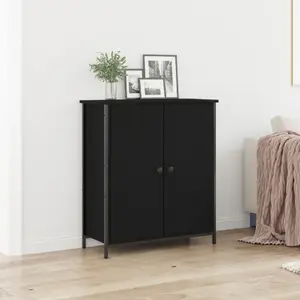 Буфет сервант VidaXL 862975 — черный дуб инженерная древесина, средний размер