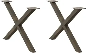 VidaXL coffee table legs set, 2 pcs, height 70 cm, diameter 42–43 mm