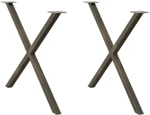 Ножки для обеденного стола VidaXL 2 шт., высота 90x(72–73) см, сталь