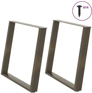 Ēdamgalda kājas VidaXL, 2 gab., tērauds, 90 x (72–73) cm ar regulējamu augstumu