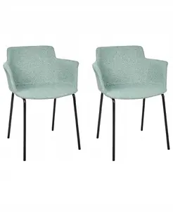 Dining chair set Beliani BELFIELD, 2 pieces, mint