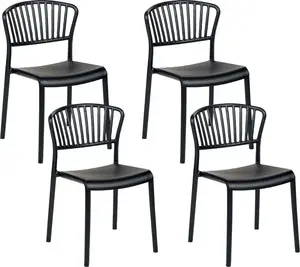 Dining chair set Beliani GELA — 4 chairs, black