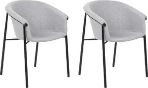 Dining chair set Beliani AMES - 2 chairs, grey