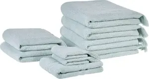 Towel set Beliani 9-piece cotton terry towels mint — Beliani ATIU