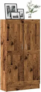 Книжный шкаф VidaXL модель 3345215, старое дерево, 82,5 x 30,5 x 150 см