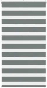 Roller zebra blind VidaXL, dark gray fabric width 75.9 cm, polyester
