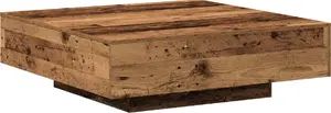 Журнальный стол VidaXL модель 863003 из состаренной древесины 100 x 100 x 31 см