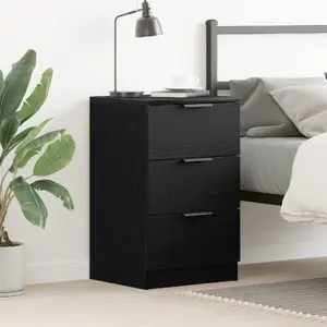 Прикроватная тумбочка VidaXL модель 862767 Черный дуб MDF 40 x 65 x 65 см хранение