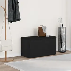 Скамья для хранения VidaXL модель 862984, сиденье MDF «черный дуб», покрытие полиэстер, 80 x 40 x 45 см
