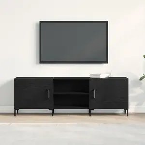 Тумба под телевизор VidaXL 862962 Черный дуб Инженерная древесина