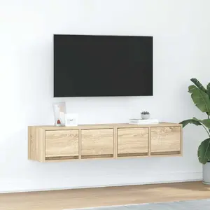 ТВ-тумбы пара VidaXL модель 861495, клееная древесина, цвет Дуб Sonoma, 60×31×25,5 см