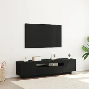 Тумба под телевизор VidaXL 160 x 35 x 40 см, отделка «чёрный дуб»
