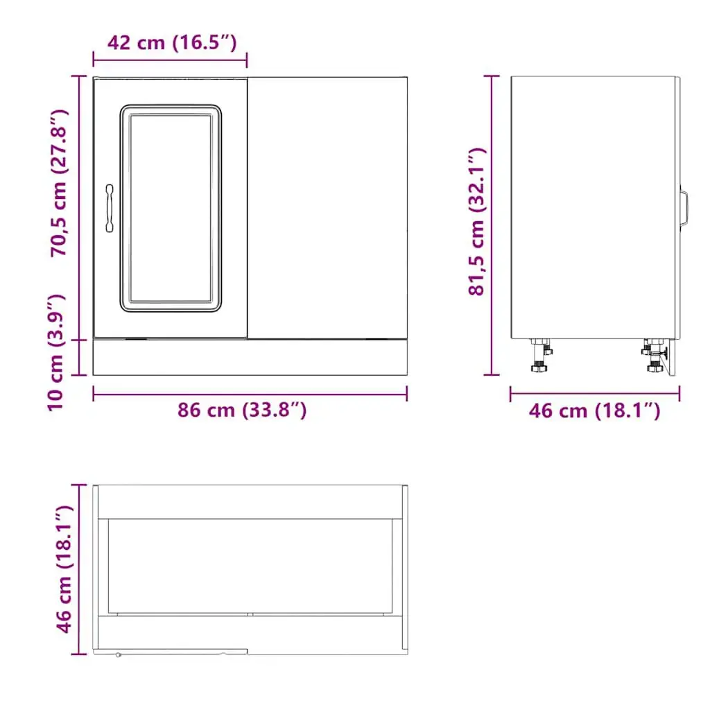 Kitchen/dining storage cabinet VidaXL 854326 Photo 13