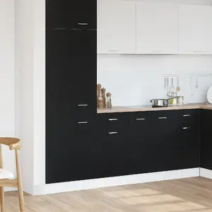 Virtuves skapītis VidaXL 863247 melns ozols, koksnes izstrādājumu materiāls, brīvi stāvoša uzglabāšanas vienība