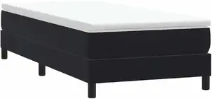 Box Spring gultas rāmis VidaXL 90x210 cm samta melns bez matrace