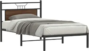 Каркас кровати VidaXL 107x203 см Браун Оак Клееная древесина без матраса
