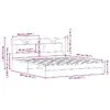 VidaXL gultas rāmis 4106893 — ozols, 167×207 cm Photo 10