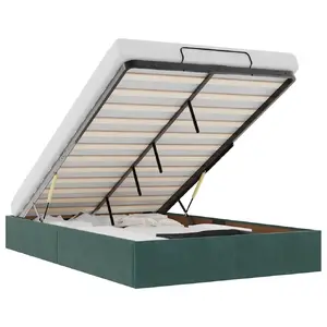 Каркас кровати VidaXL 3310958 — зелёный, 120 × 203 см, высота 23,5 см, нагрузка до 280 кг