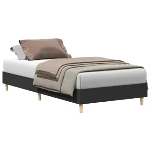 Каркас кровати VidaXL 861085, чёрный, 93×193 см, высота 25 см