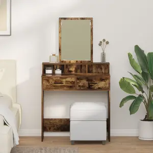 Spogulis VidaXL inženierijas ozols ar kūpinātu apdari 79 x 41 x 140 cm