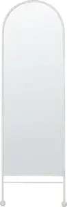 Wall mirror Beliani JARNAGES 45 x 145 cm metal frame white
