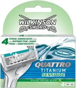 Картриджи для бритвы Wilkinson Quattro Titanium Sensitive, 4 шт — сменные лезвия