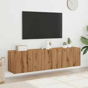 Настенные шкафы для ТВ VidaXL модель 857669, комплект 2 шт., дуб artisan, 80×30×41 см