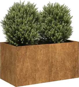Горшок-кашпо VidaXL из нержавеющей стали Rusty 80 x 40 x 40 см
