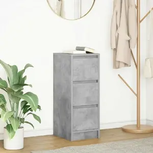 Комод VidaXL 861637 Бетонный серый 29,5×34×76 см Дерево клееное