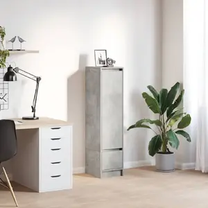 Комод VidaXL бетонно-серый 29,5x34x119,5 см клееное дерево