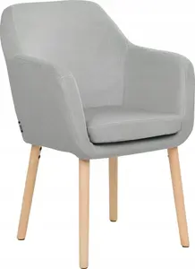 Dining chair Beliani YORKVILLE II — grey velvet upholstery, model 446982 Bel