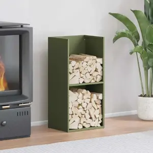 Firewood rack VidaXL model 864190 — rolled cold steel construction