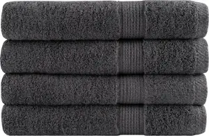 Towel set VidaXL premium, 4 pieces, anthracite, 100 x 200 cm, cotton