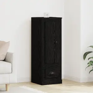 Cabinet VidaXL model 862819 in black oak finish, rectangular wooden display cabinet