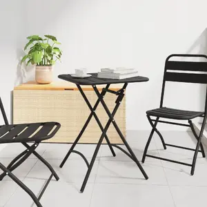 Salokāms dārza galds VidaXL modelis 42002948 — antracīta tērauds, 55×55×73 cm