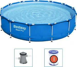Каркасный бассейн Bestway Steel Pro, 396 x 84 см, Bestway 92915