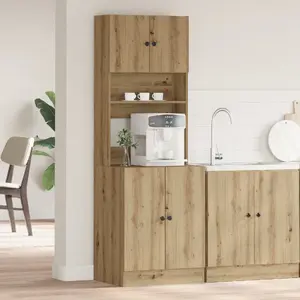 Кухонный шкаф VidaXL 60×50×180 см, дубовый декор, композитное дерево