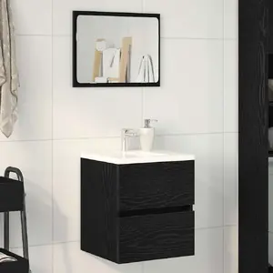 Тумба под раковину VidaXL 862541 в цвете «чёрный дуб» 41×38,5×45 см