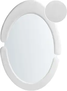 Wall mirror Beliani MASSAY 53×90 cm with white velvet frame