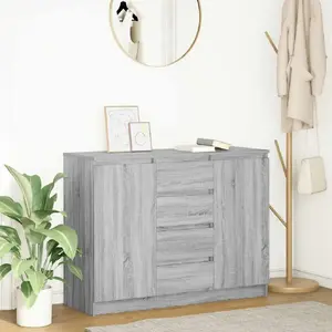 Комод VidaXL Серия Sonoma серый клееное дерево 100,5×35×76 см