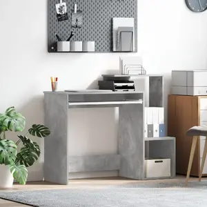 Rakstāmgaldiņš VidaXL modelis 869469 pelēks 106 cm x 41 cm