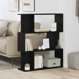 Книжный шкаф VidaXL Regał biblioteczny 80x24x96 см Черный дуб ламинированное дерево