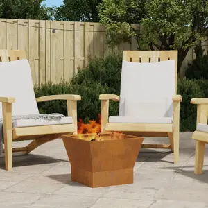 Fire pit VidaXL 40 x 40 x 30 cm Brown Steel — garden brazier