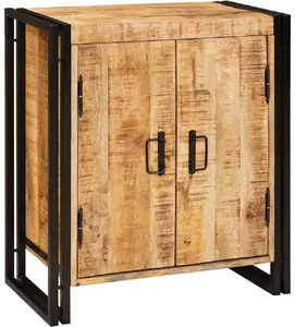 Тумбочка VidaXL модель 4102775, сырое манговое дерево, 38 x 33 x 58 см