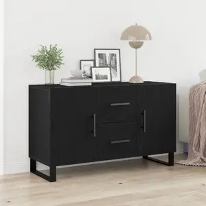 Sānu galdiņš VidaXL modelis 862960 Melnais ozols, inženiertehniskā koksne 100 x 36 x 60 cm