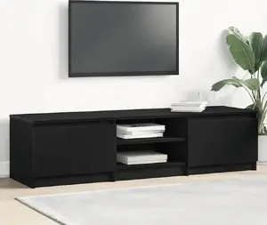 ТВ-тумба VidaXL 862440 черный дуб 140×40×36 см клееное дерево