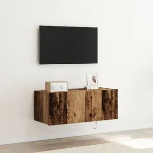 ТВ-тумба VidaXL модель 863104 из массива восстановленной древесины 80 x 35 x 31 см