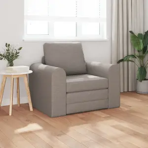 Диван-кровать VidaXL 2 в 1 из ткани тауп 98×71×83 см