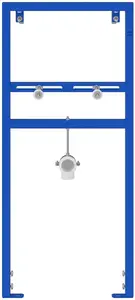 Bathroom accessories mounting rack VidaXL blue metal 50 x 17.5 x 136 cm